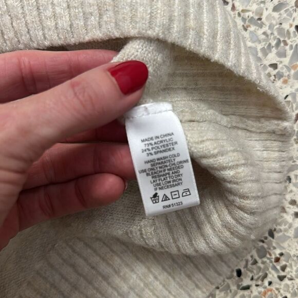 Cece heart love Fair isle mock neck sweater XS - Picture 5 of 6